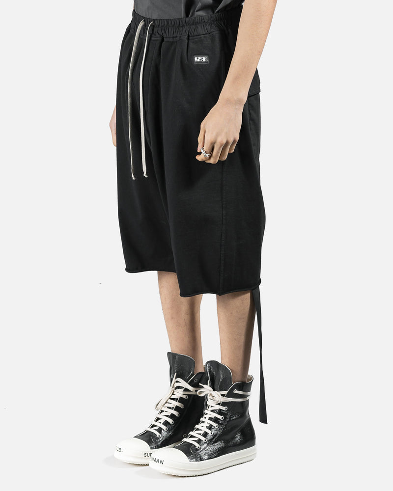 Rick Owens DRKSHDW Men's Shorts Drawstring Pod Shorts in Black