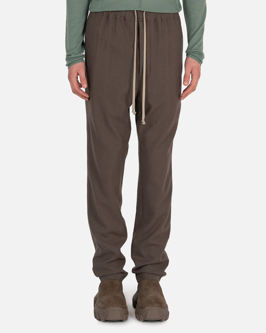 Rick Owens Men's Pants Drawstring Slim Long in Dust