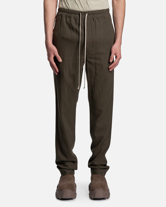 Rick Owens Men's Pants Drawstring Slim Long in Green