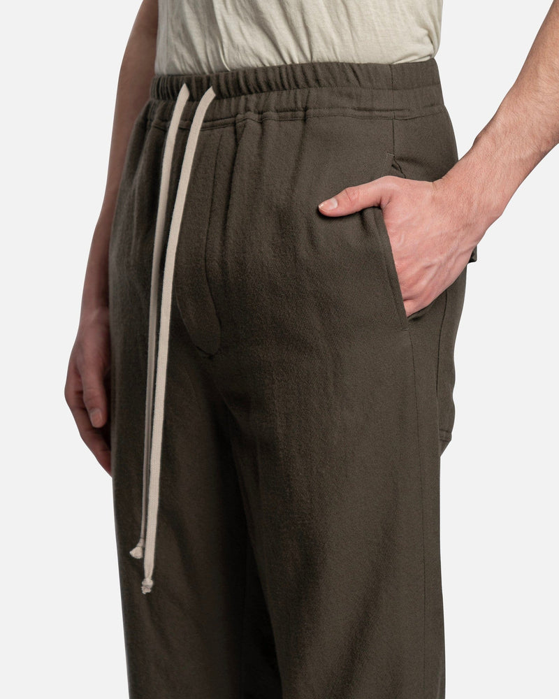 Rick Owens Men's Pants Drawstring Slim Long in Green