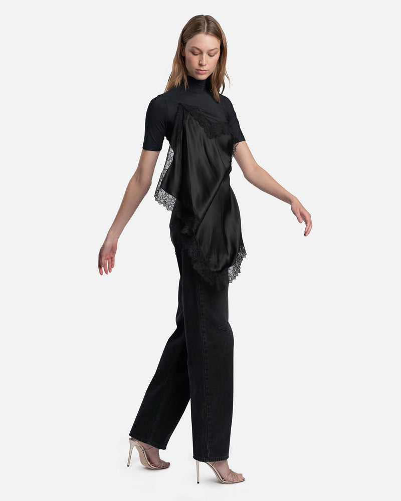 MM6 Maison Margiela Women Tops Dress Knitted Top in Black