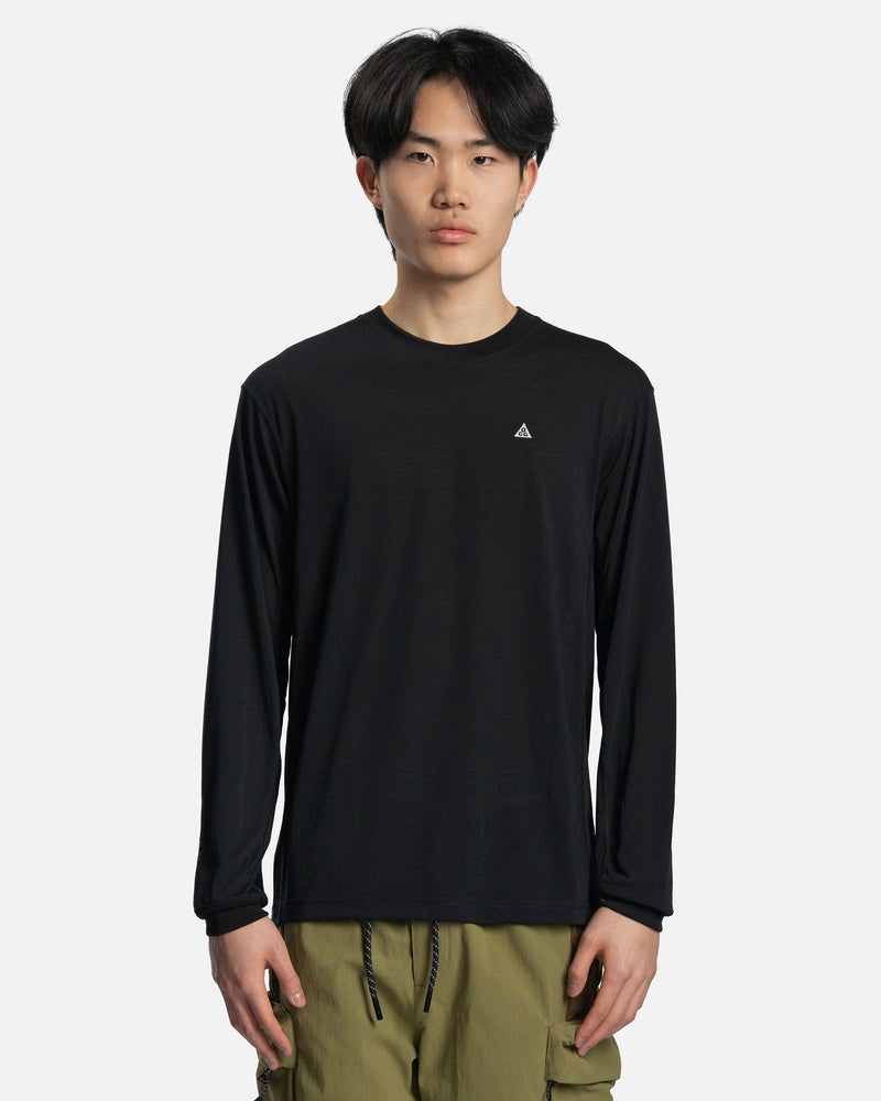 Nike Men's T-Shirts Dri-FIT ACG "Goat Rocks" Long Sleeve Top in Black