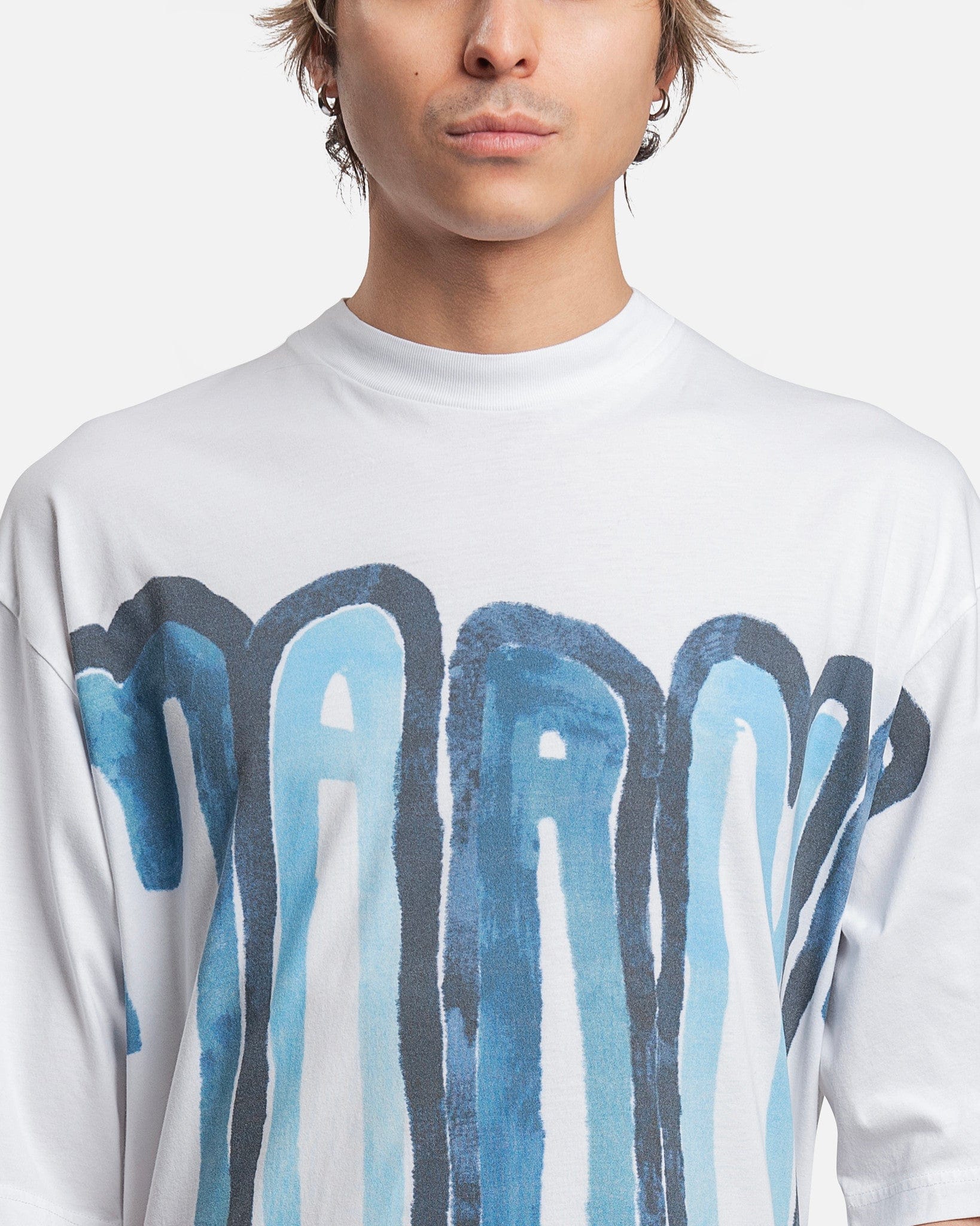 Marni Sweatshirts & T-Shirts, Mens Iconic Damier Print Viscose Jacquard  Bowling Shirt Powder Blu