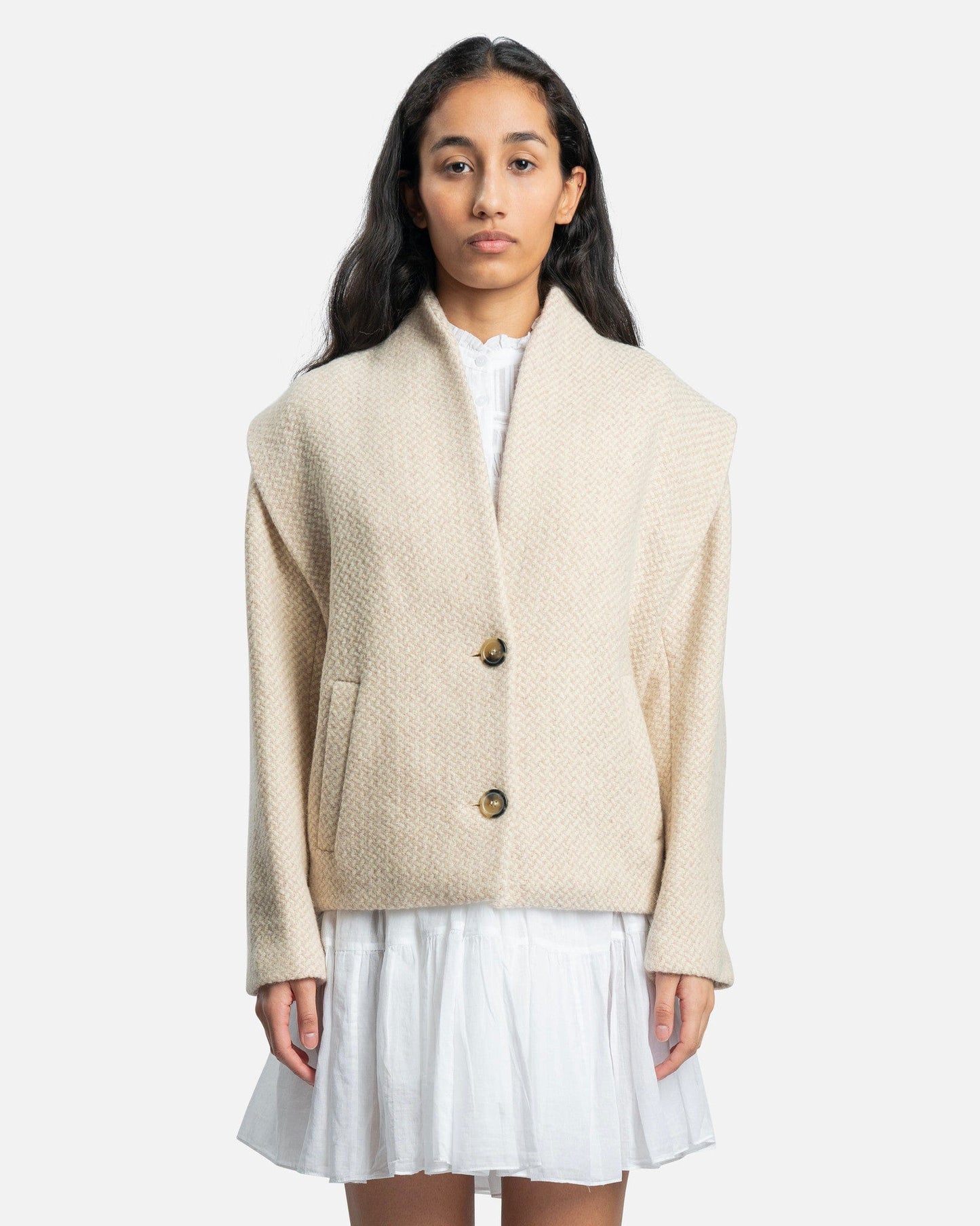 Isabel Marant Etoile Women Jackets Drogo Coat in Beige