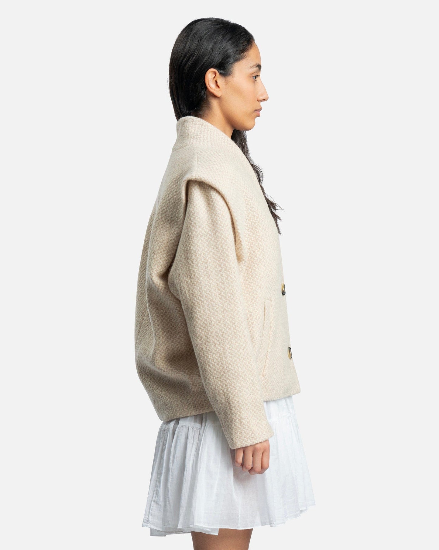 Isabel Marant Etoile Women Jackets Drogo Coat in Beige