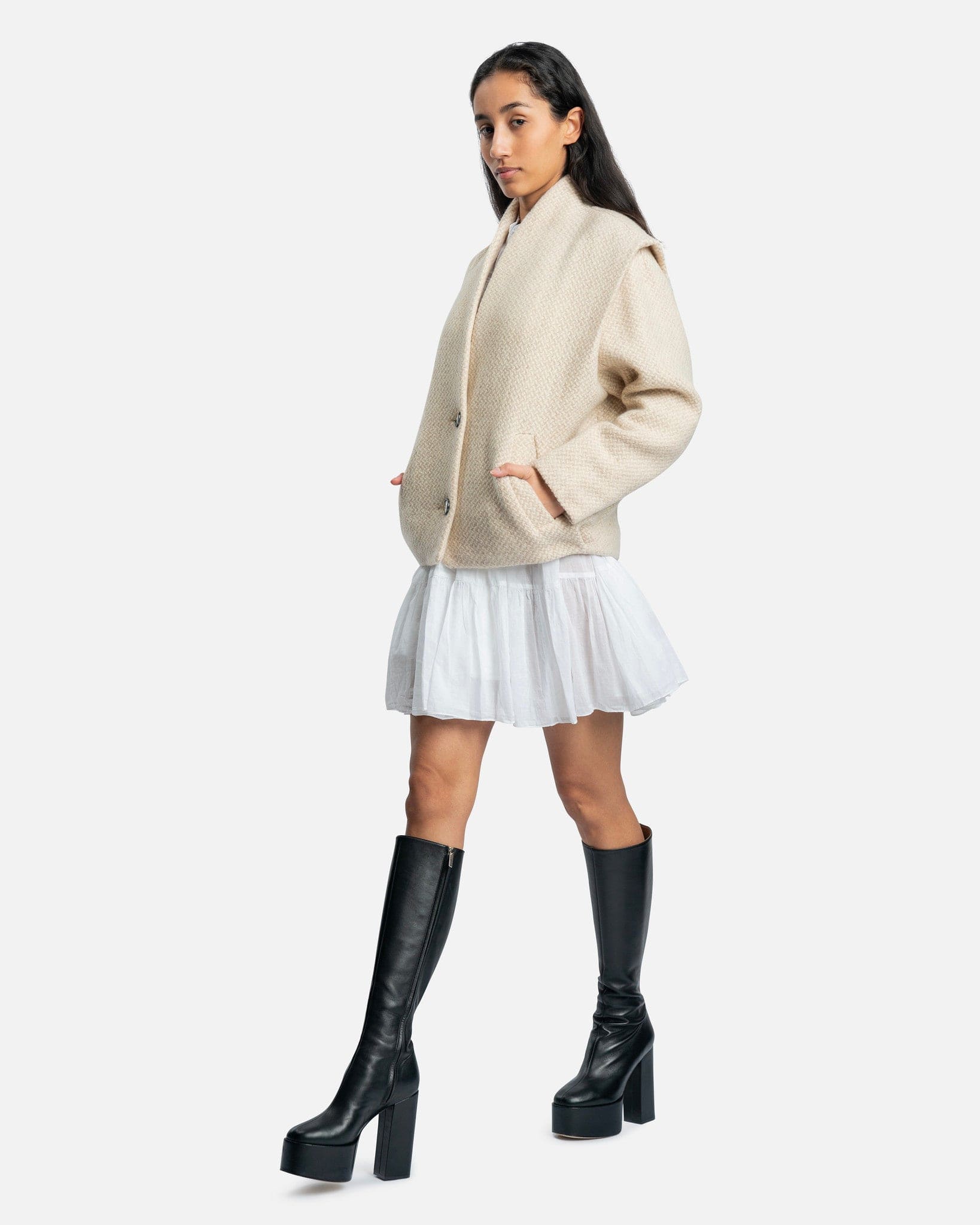 Isabel Marant Etoile Women Jackets Drogo Coat in Beige