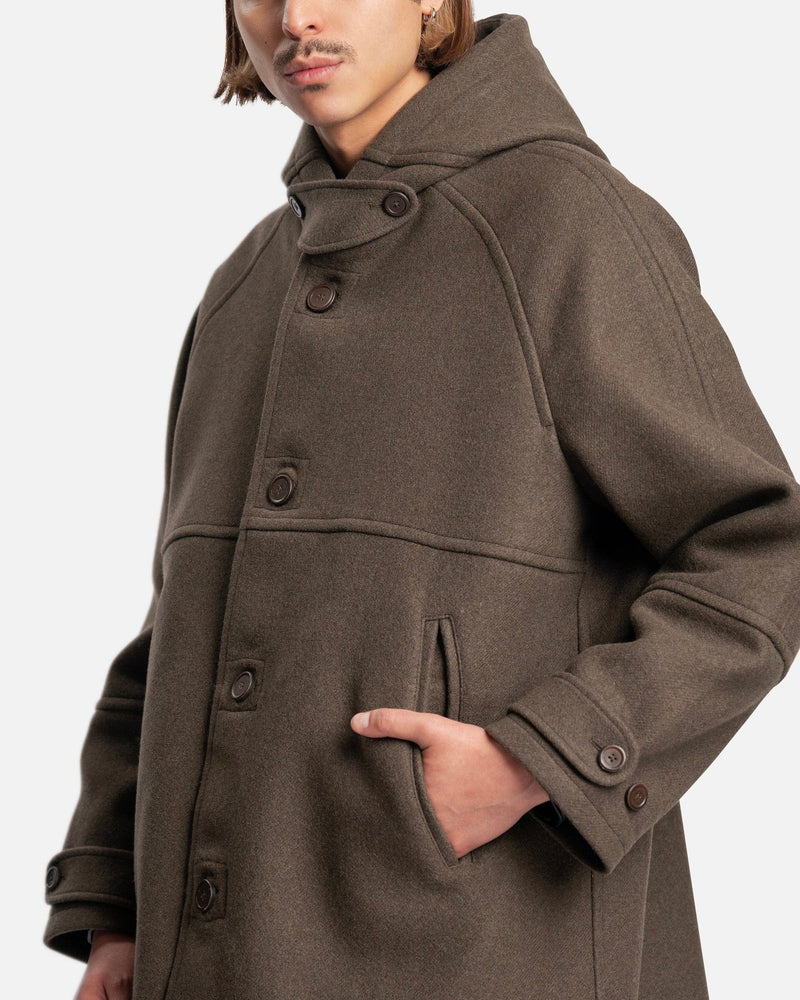 Our Legacy Men's Jackets Duffel in Moss Green Abbey Melton