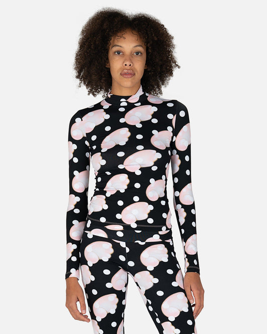 Sandy Liang Women Tops Dunloe Top in Black Wing Print