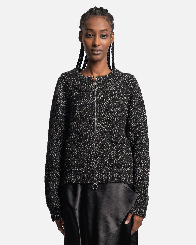 Eannatum Zip Cardigan in Black – SVRN