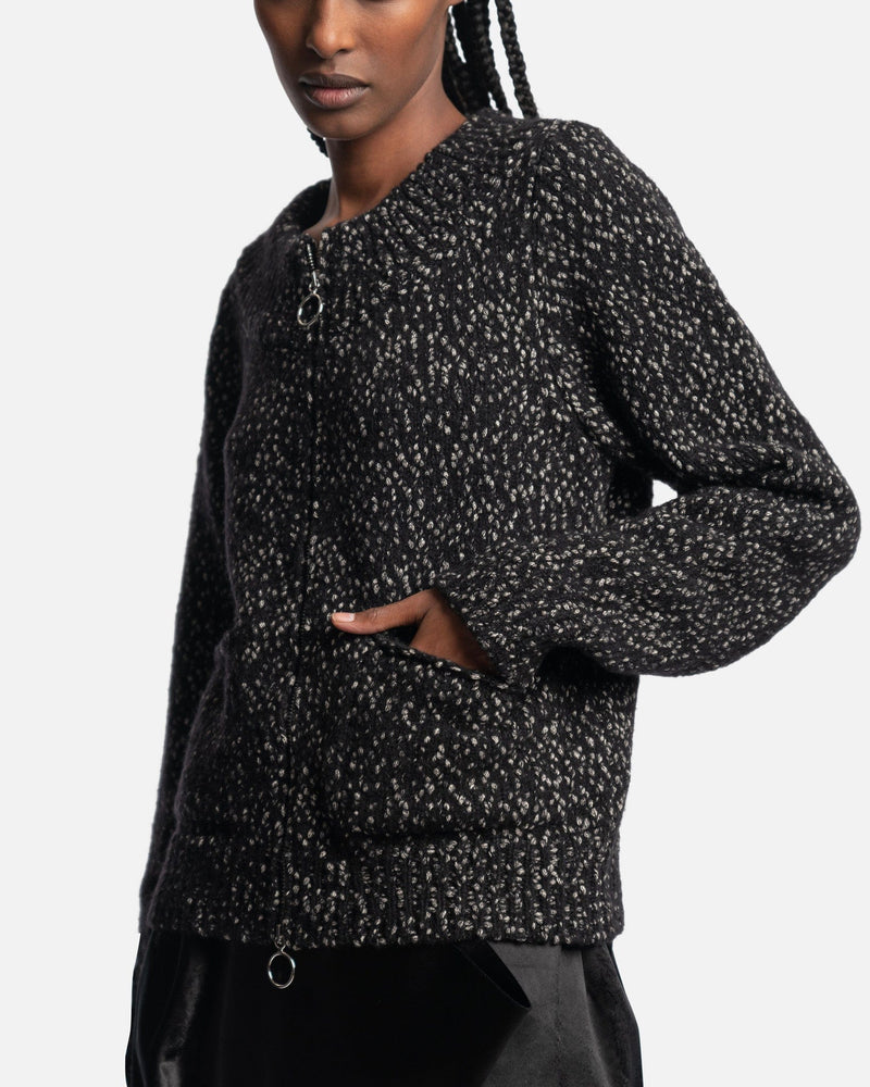 NAMACHEKO Women Sweaters Eannatum Zip Cardigan in Black