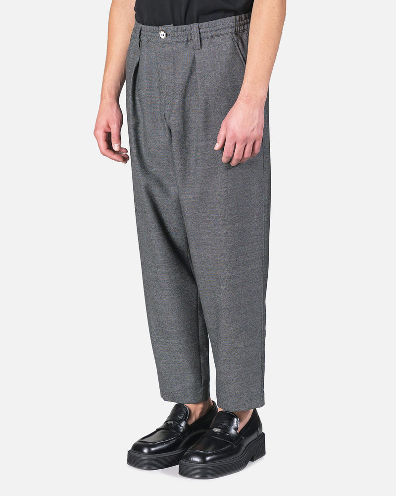 Marni Men's Pants Elasticated Waist Tapered Trousers in Grey