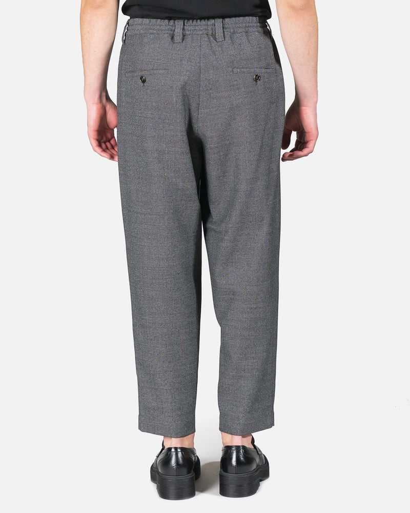 Marni Men's Pants Elasticated Waist Tapered Trousers in Grey