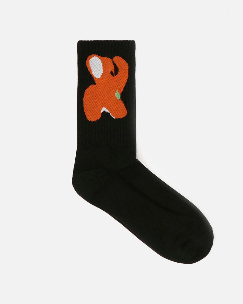 JW Anderson Men's Socks Elephant Short Ankle Socks in Black