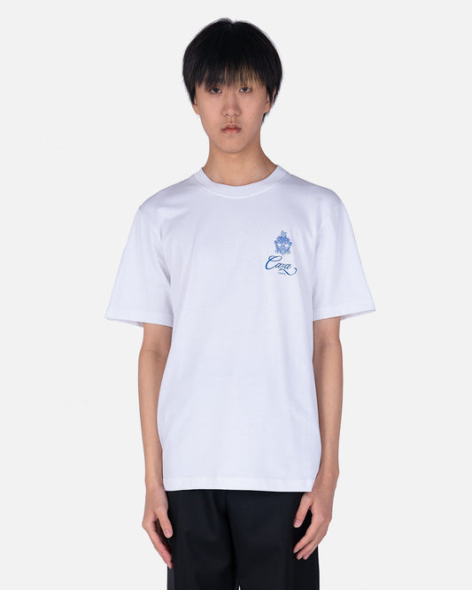 Casablanca Mens T-Shirt Embleme De Caza Jersey T-Shirt in White