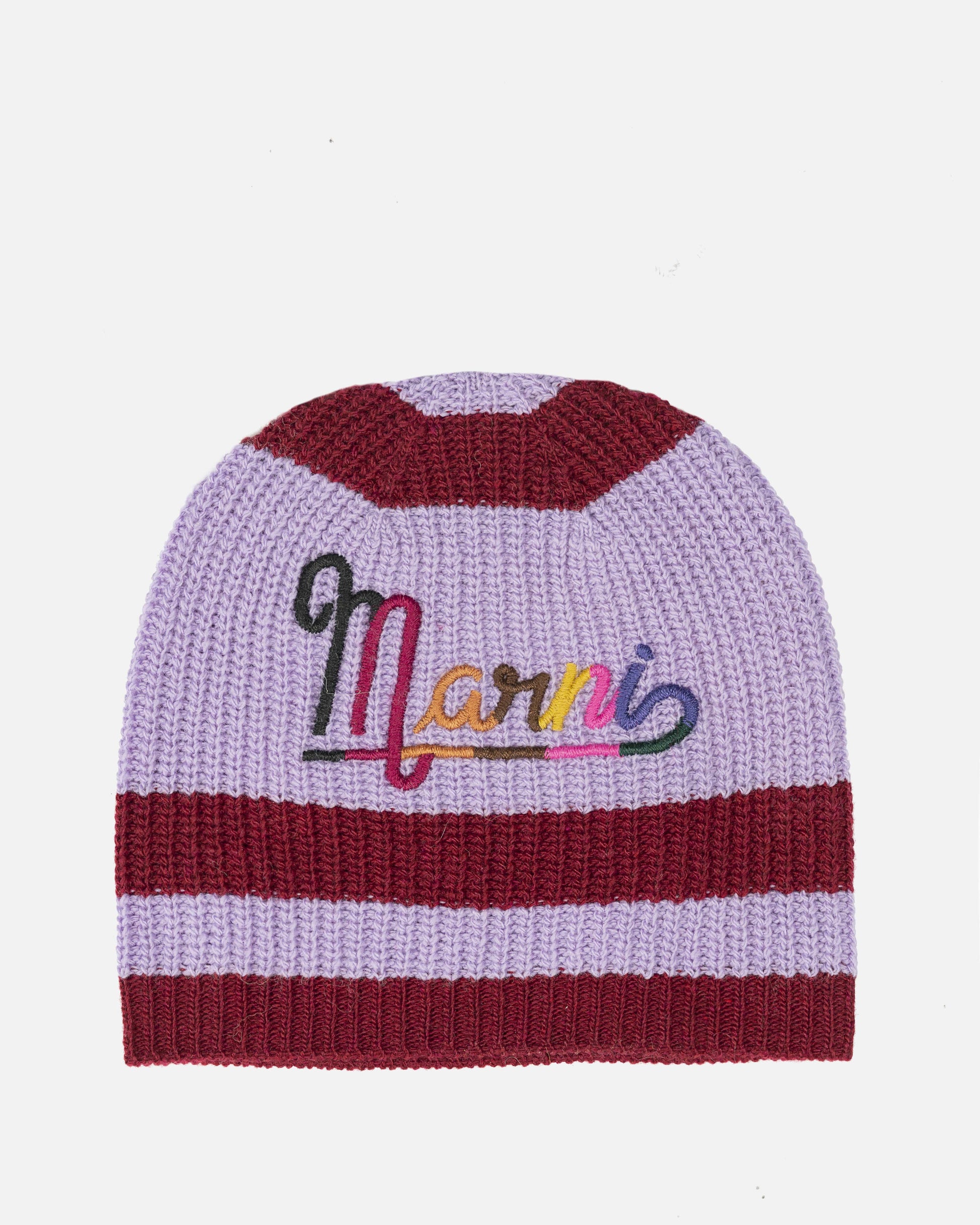 Marni Men's Hats Embroidered Logo Beanie in Multi