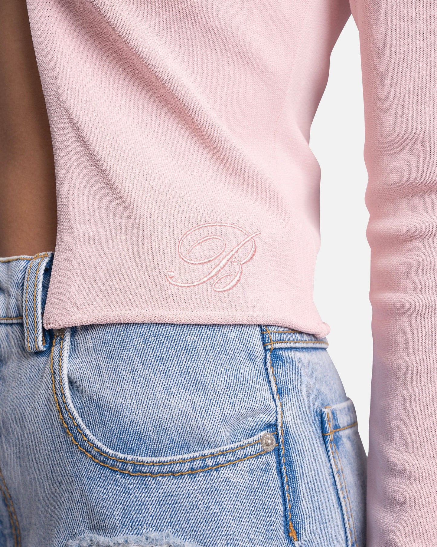 Blumarine Women's Sweater Embroidered Logo Eco Fur Cardigan in Rosa
