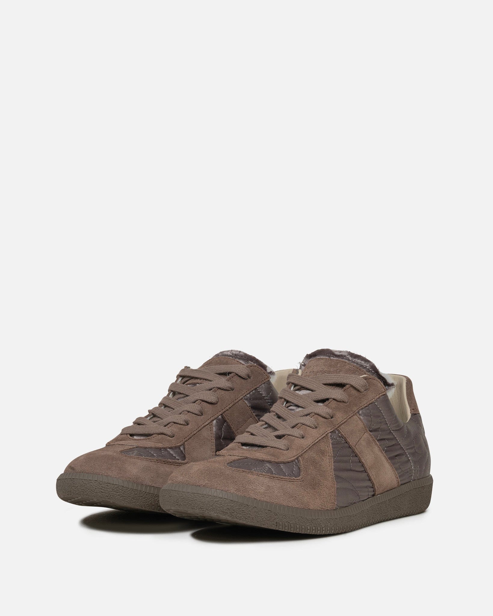 Maison Margiela Men's Sneakers Embroidered Replica Sneakers in Taupe