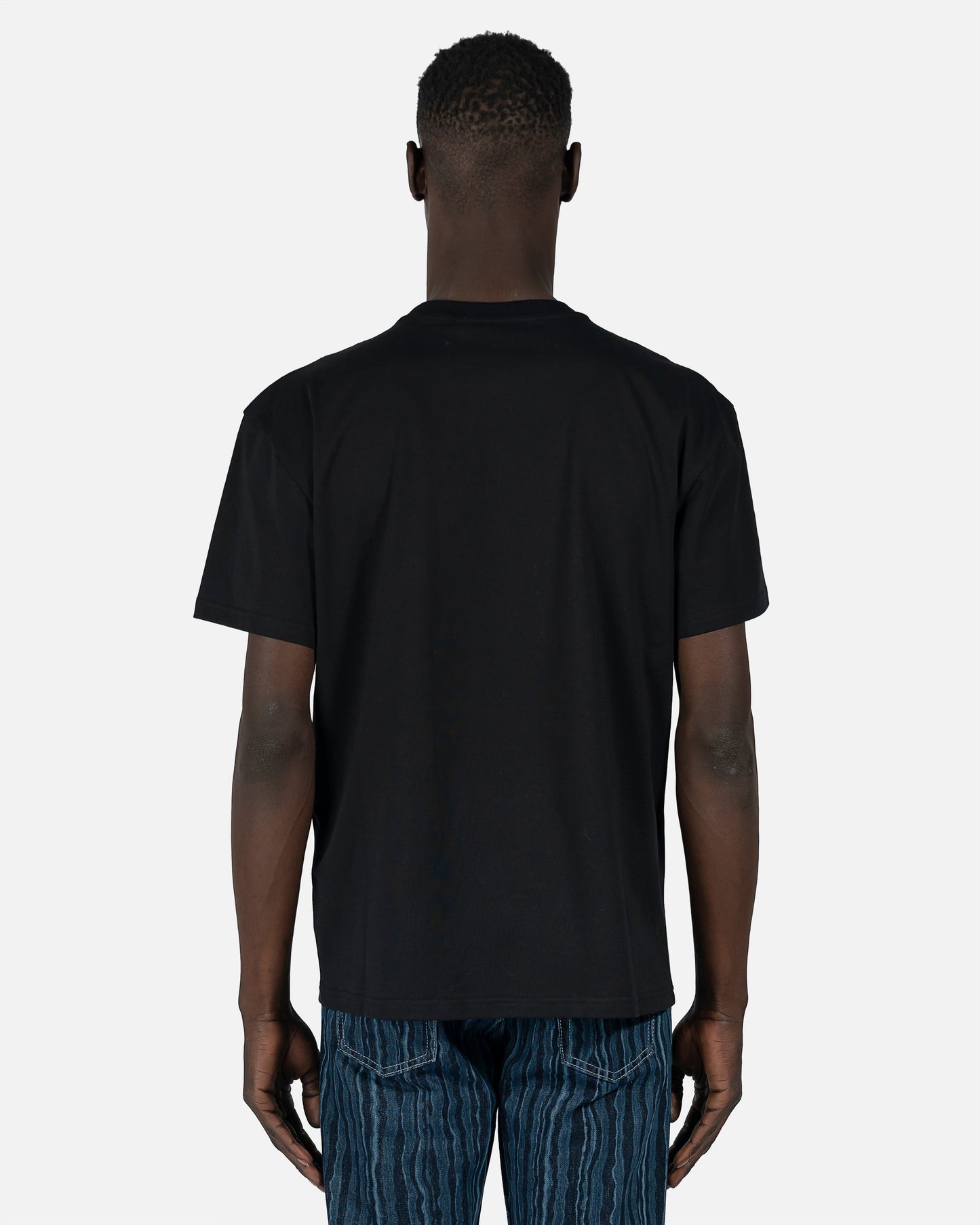 JW Anderson Men's T-Shirts Embroidered Rugby Team T-Shirt in Black
