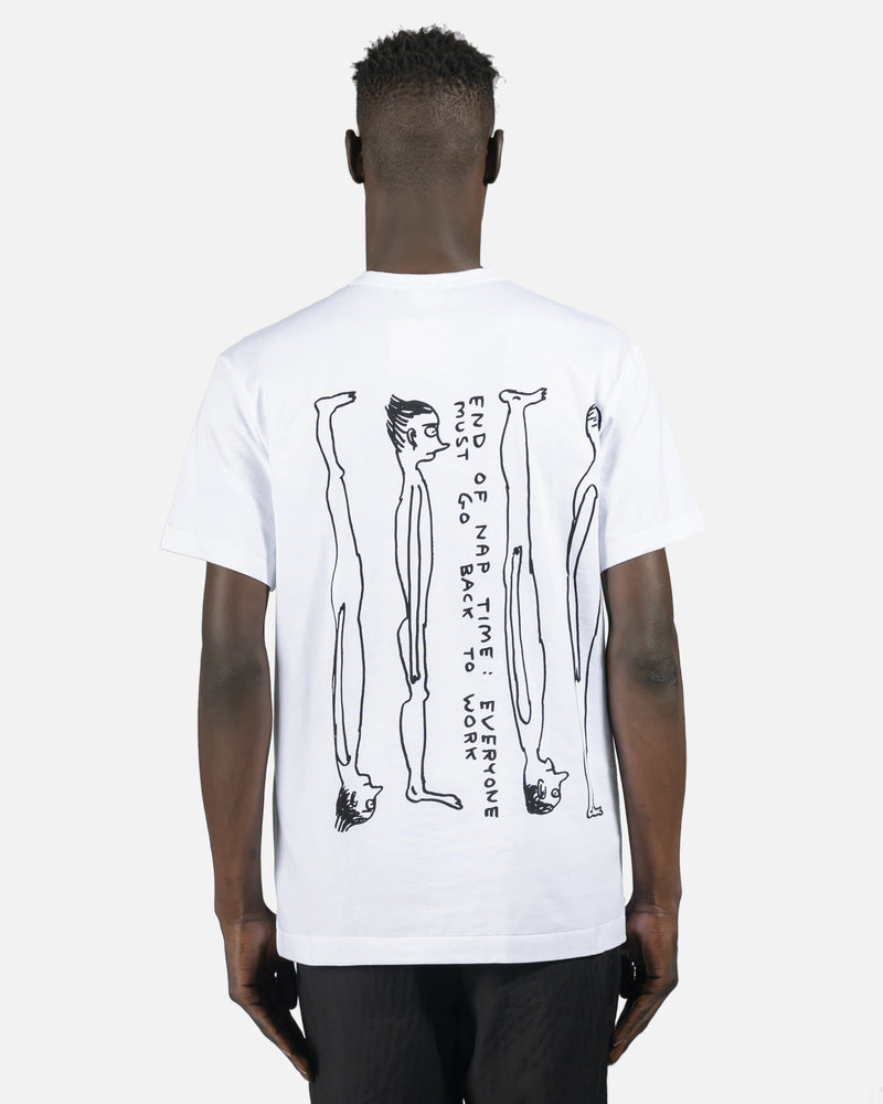 Comme des Garcons Homme Deux Men's T-Shirts End of Nap Time Graphic Tee in White