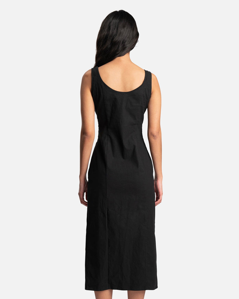 Endy Fitted Midi Dress in Black SVRN Endy Fitted Midi Dress in Black SVRN