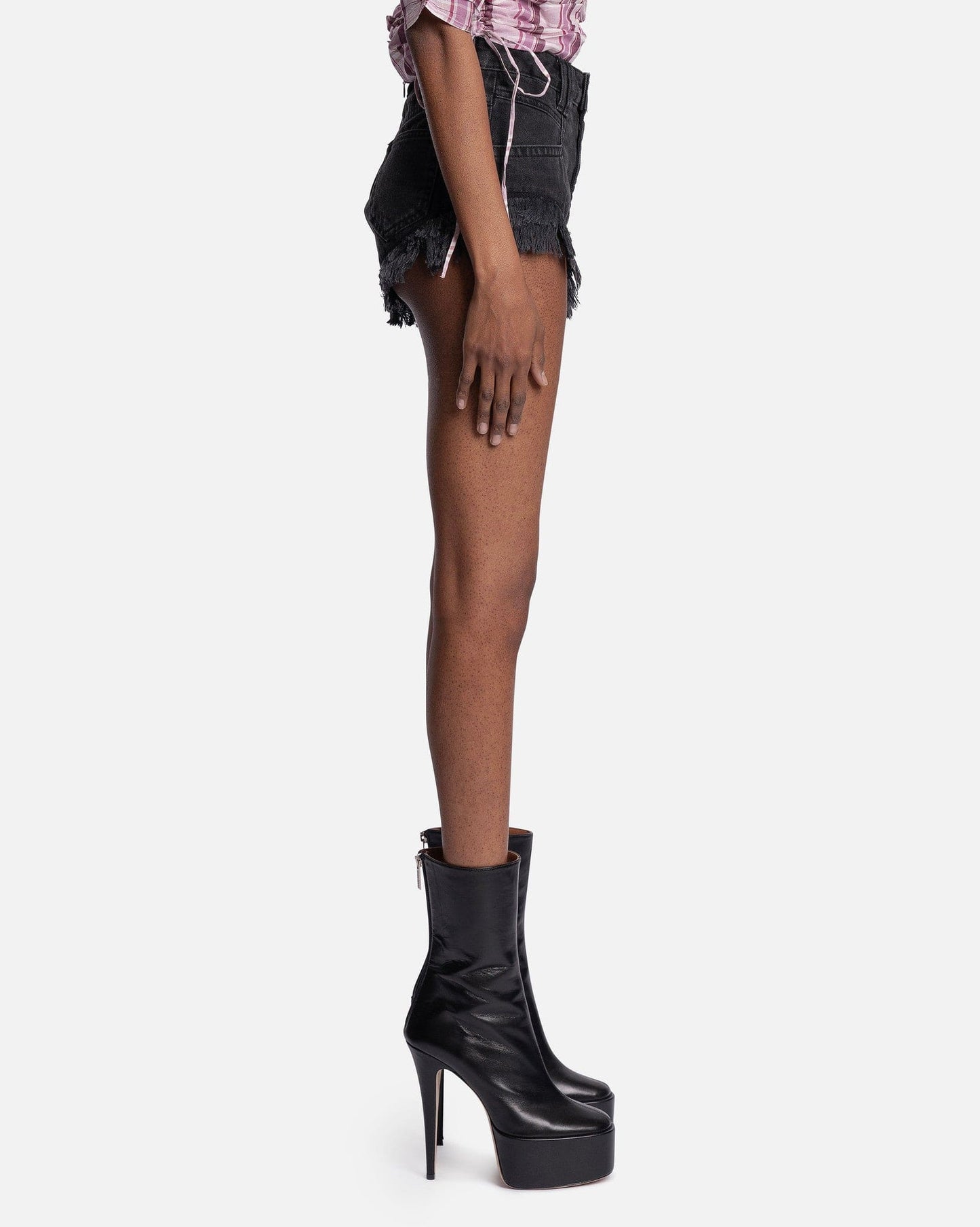 Isabel Marant Etoile Women Shorts Eneidao Denim Shorts in Faded Black