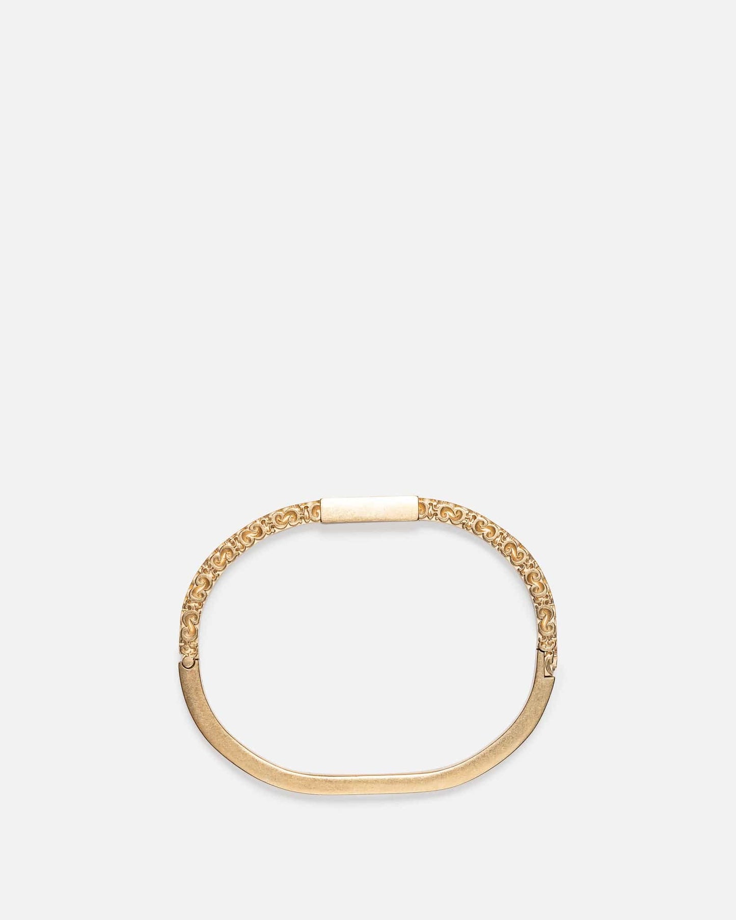 Maison Margiela Jewelry Engraved Bracelet in Gold