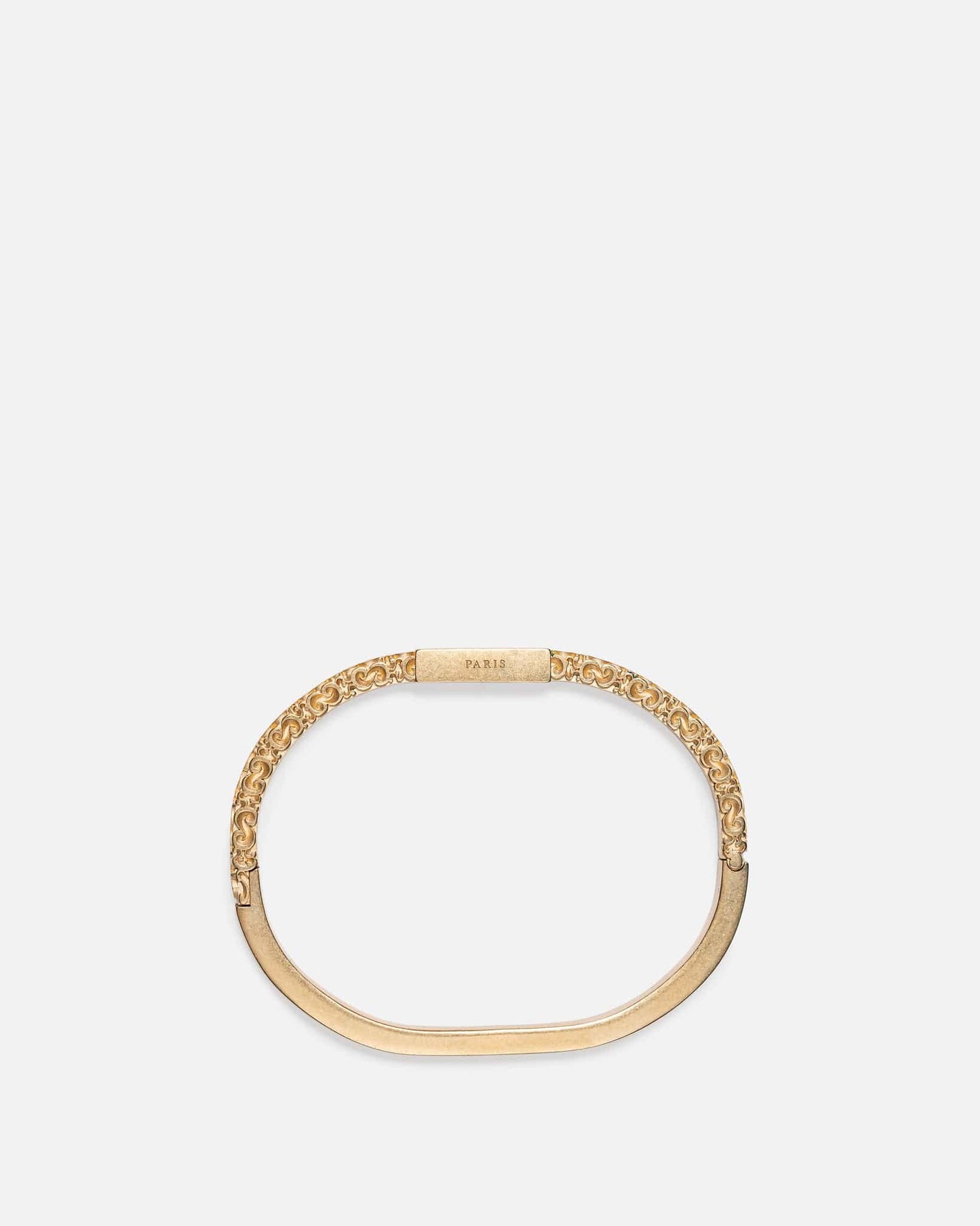 Maison Margiela Jewelry Engraved Bracelet in Gold