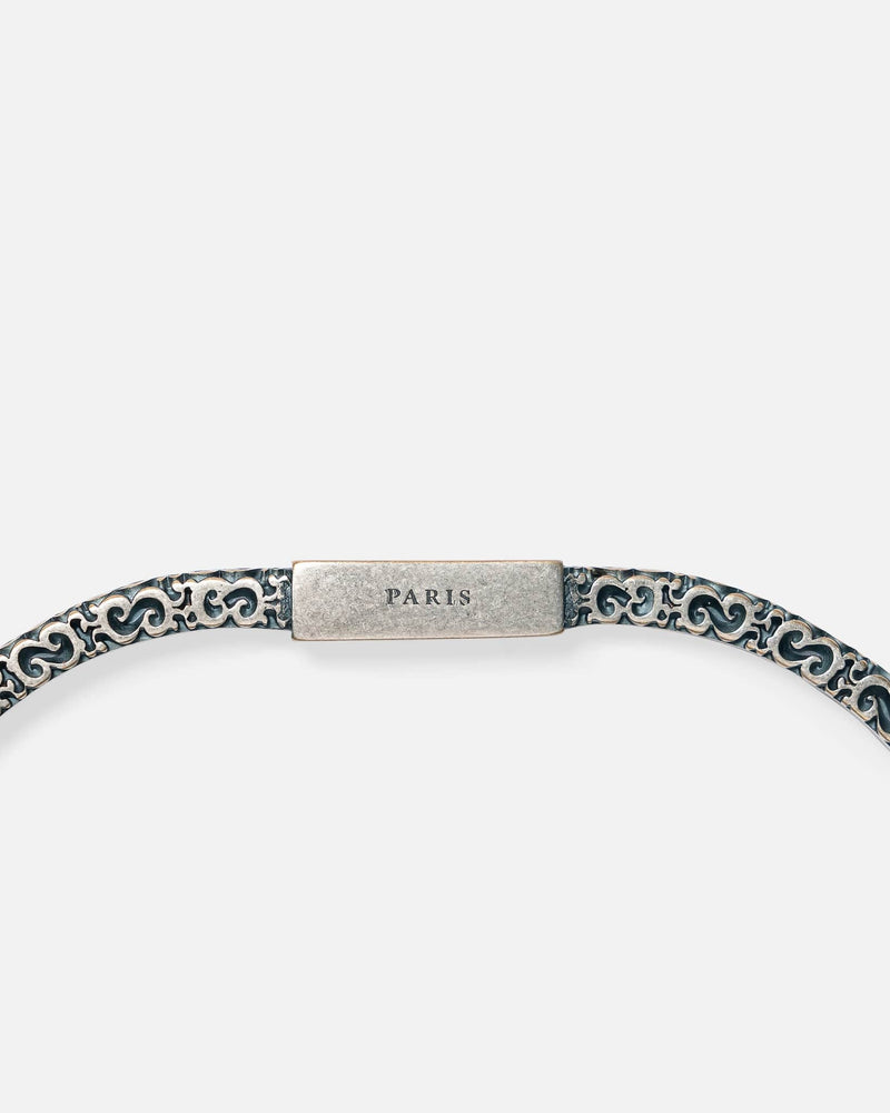 Maison Margiela Jewelry Engraved Bracelet in Palladium