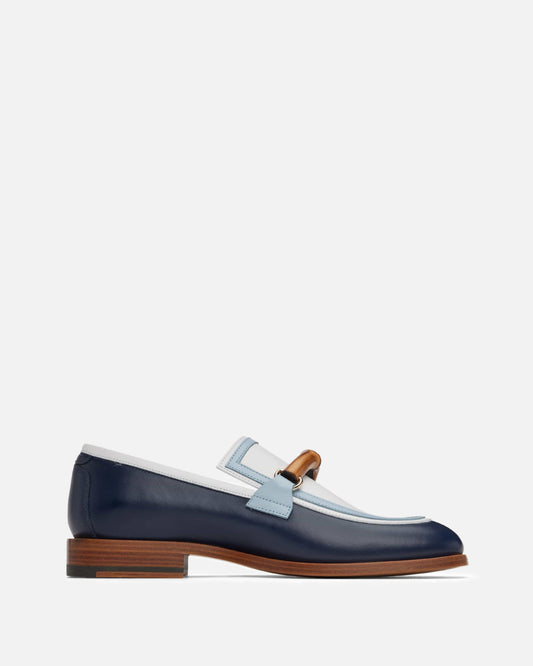 Casablanca Men's Shoes Envelope Loafer in White/Navy