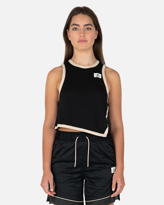 JORDAN Women Tops Essential Diamond Jersey Tank in Black/Dark Smoke