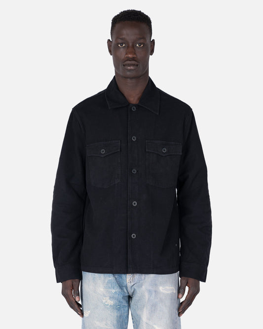 Our Legacy Men's Jackets Evening Coach Jacket in Black Brushed Cotton
