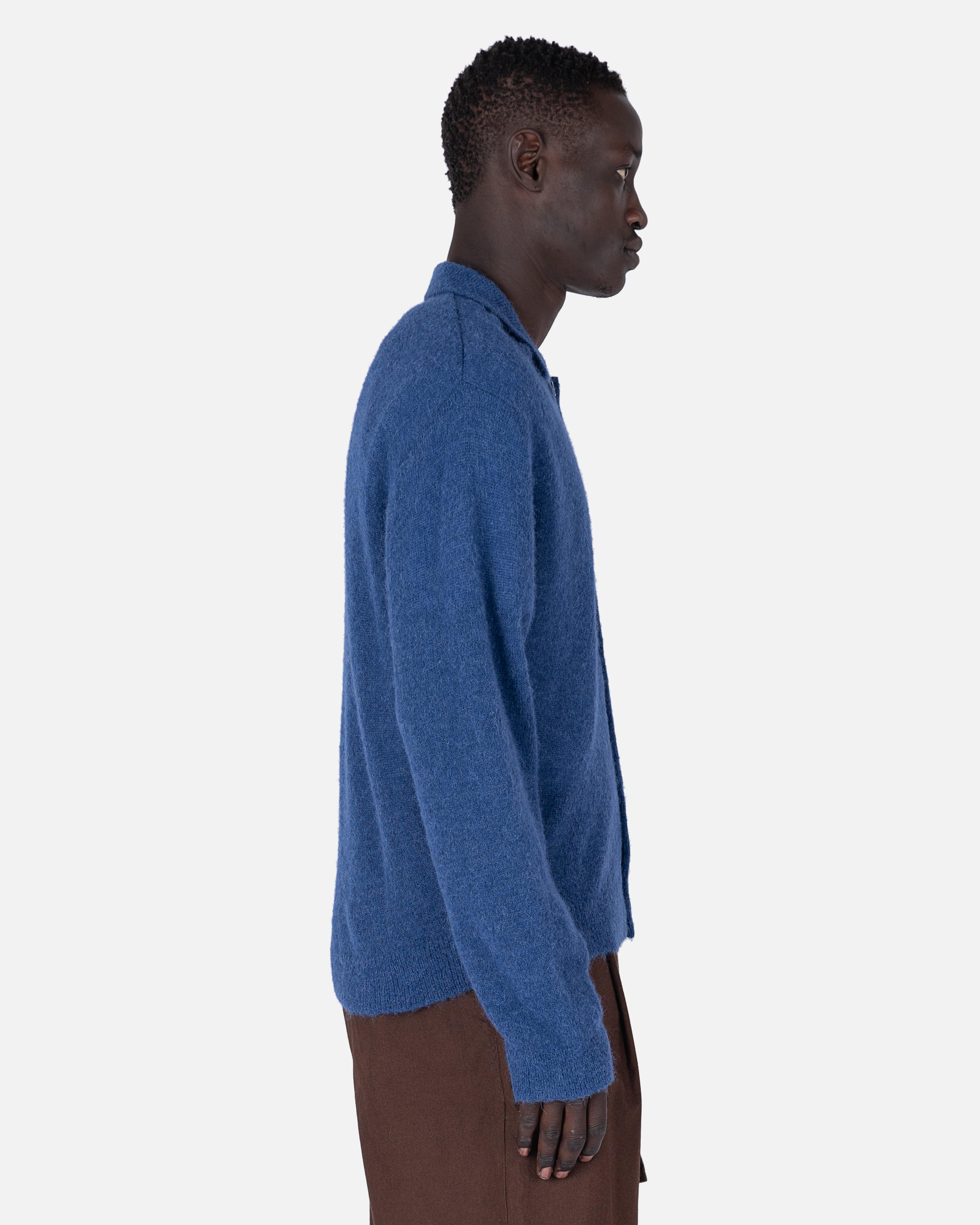 Evening Polo in Royal Blue Fuzzy Alpaca – SVRN