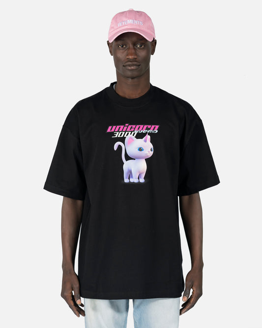 VETEMENTS Men's T-Shirts Everyone Can be a Unicorn T-Shirt in Black