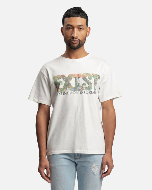 ERL Men's T-Shirts Exist Print Jersey T-Shirt in White