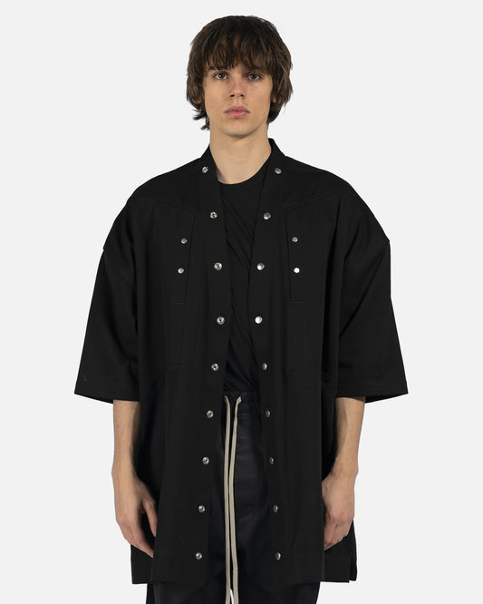 Rick Owens Men's Shirts Faun Shirt in Black