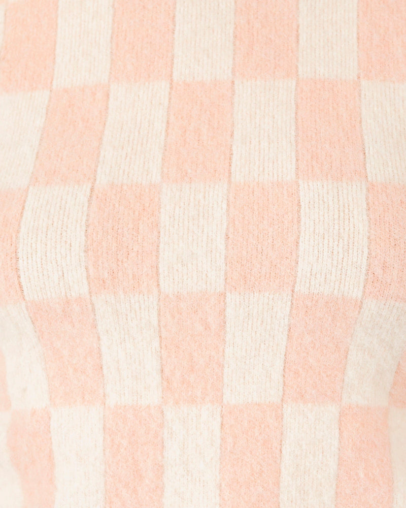Nanushka mens sweater Feline in Pink Oblong Check
