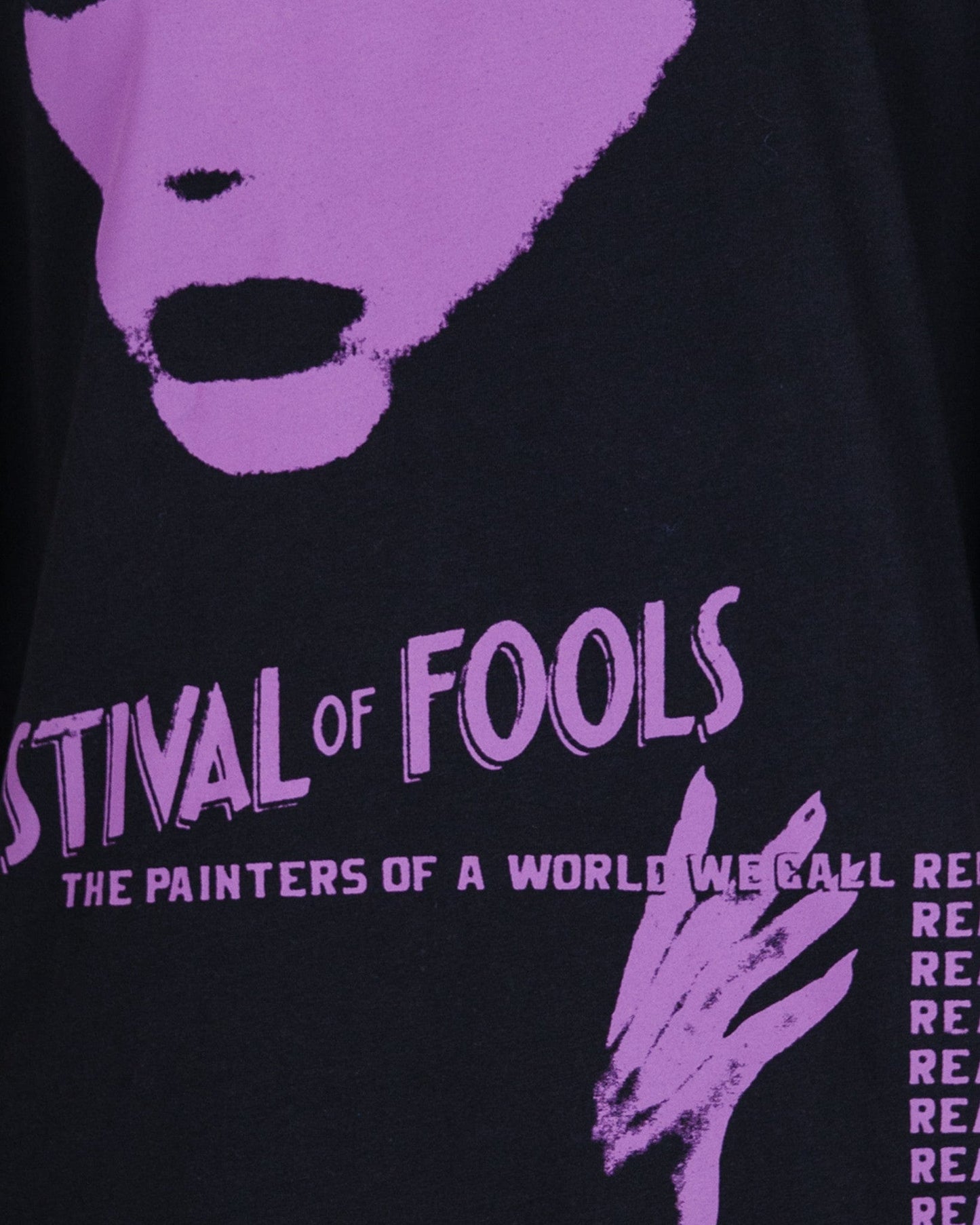 Raf Simons Men's T-Shirts Festival Fools Oversized T-Shirt in Black