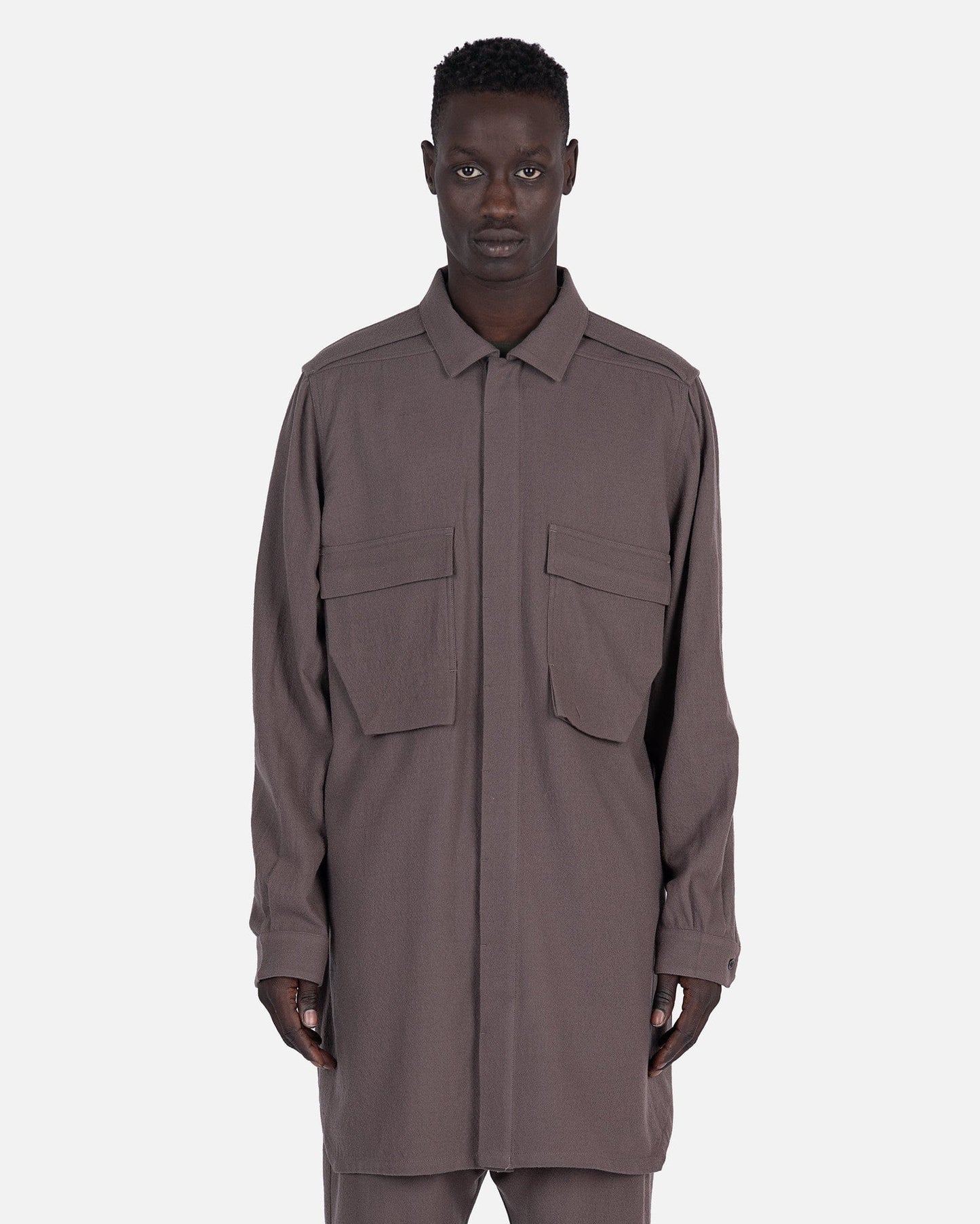 Rick Owens Men's Shirts Field Shirt in Dust