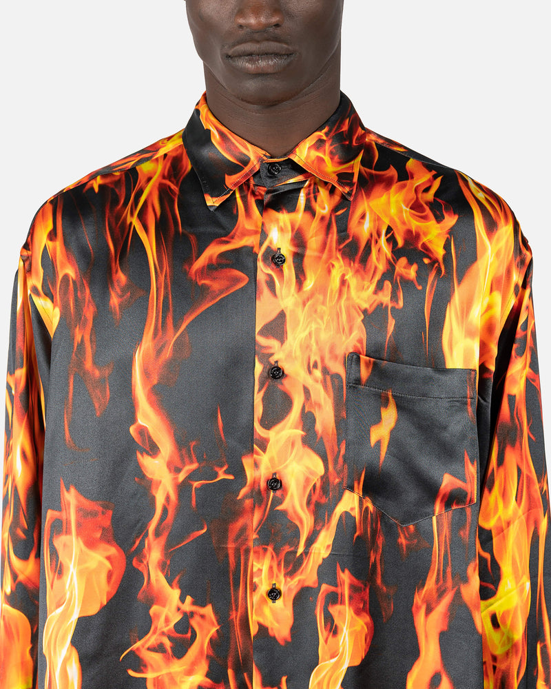 VETEMENTS Men's Shirts Fire Jersey Shirt in Orange