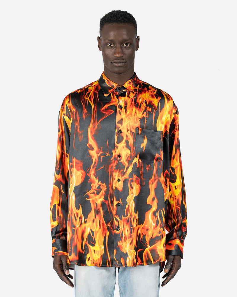 Fire Jersey Shirt in Orange SVRN Fire Jersey Shirt in Orange SVRN