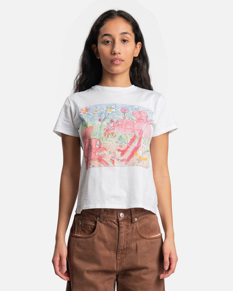 Marni Women T-Shirts Flami Formiche Rosse T-Shirt in Lily White