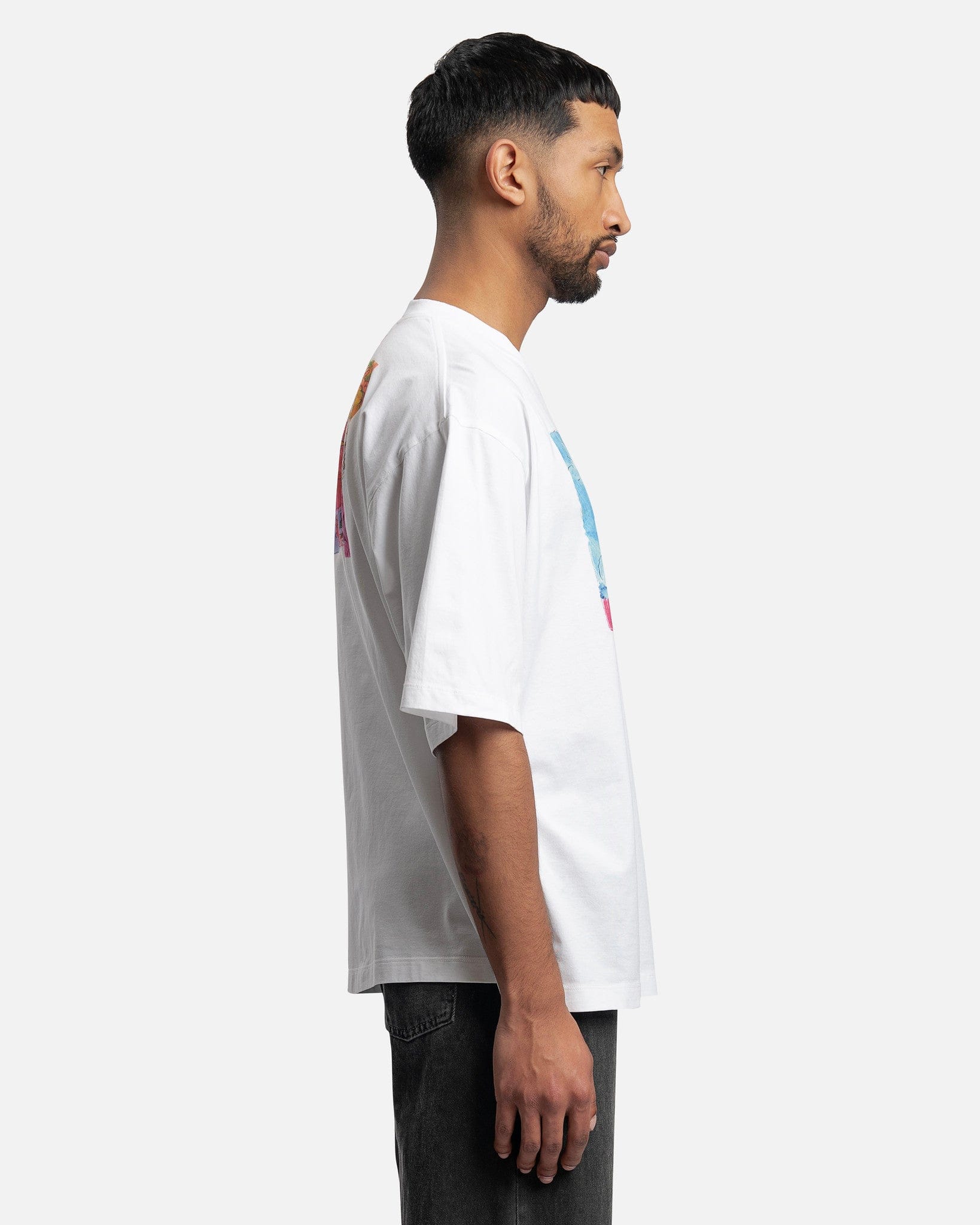 Marni Men's T-Shirts Flami Organic Cotton T-Shirt in Lily White