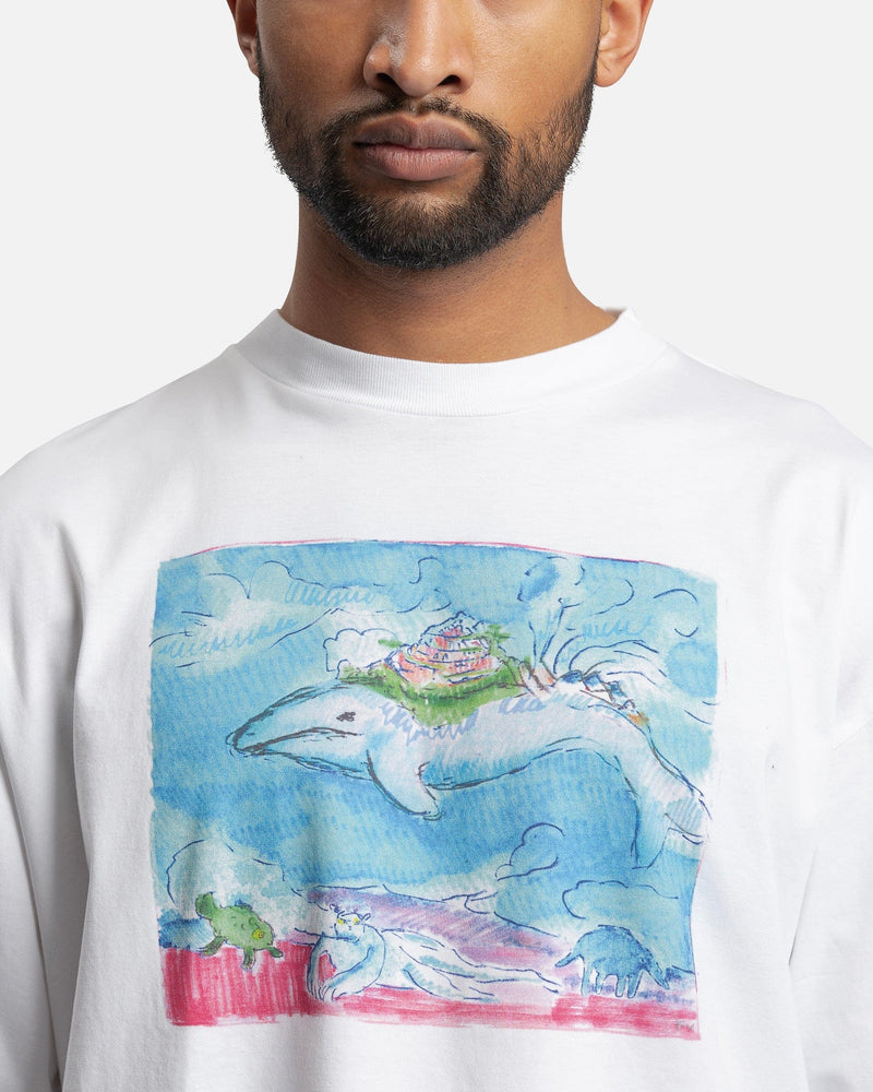 Marni Men's T-Shirts Flami Organic Cotton T-Shirt in Lily White