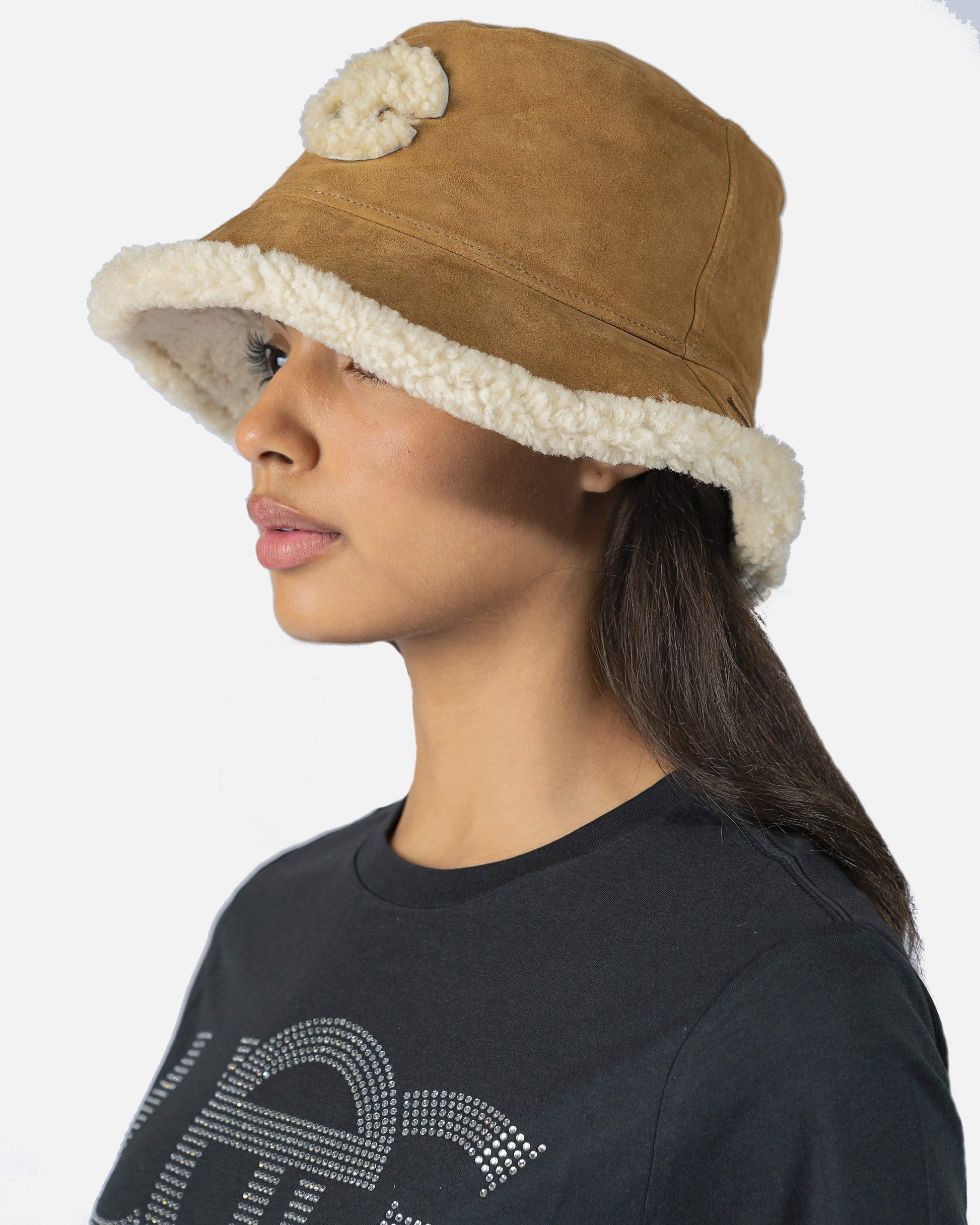 UGG x Telfar Releases Fleece Bucket Hat in Chestnut
