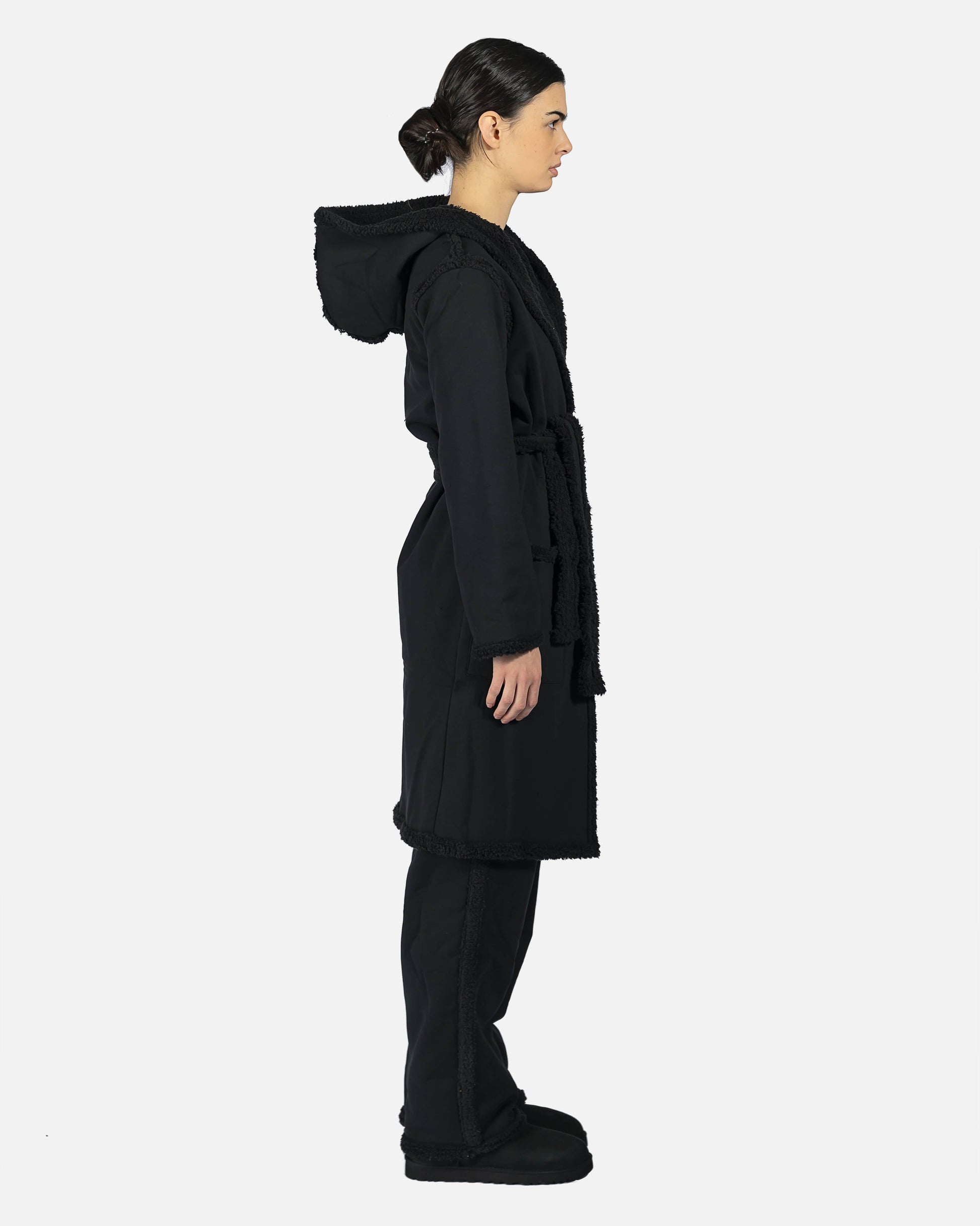 UGG x Telfar Women Jackets Fleece Robe in Black