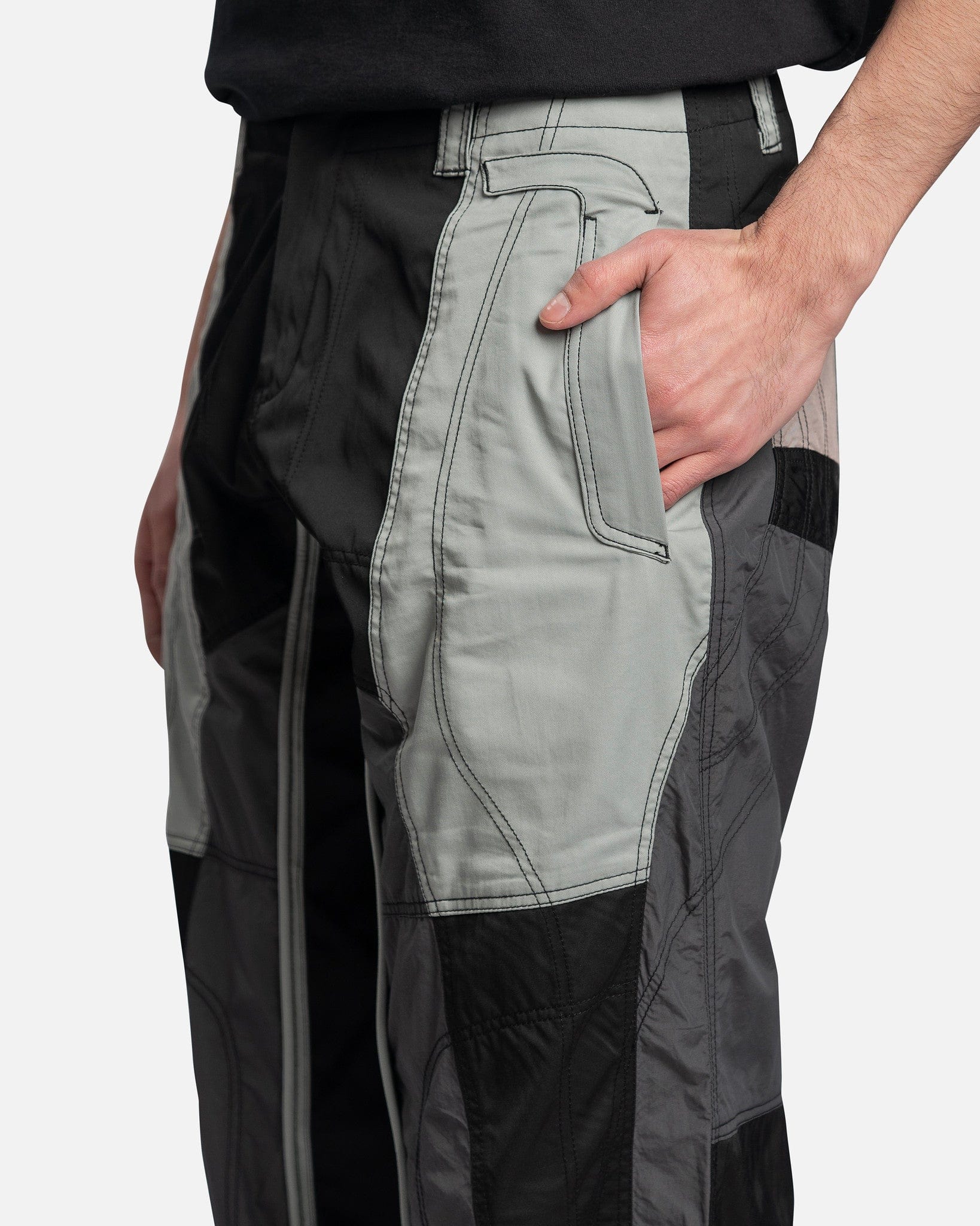 FFFPOSTALSERVICE Men's Pants Flight Paneled Trouser in Black/Grey