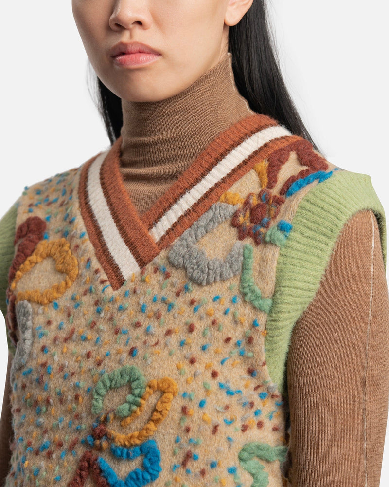 Flower Garden Cut & Sewn Vest in Beige