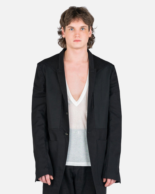 Rick Owens Men's Jackets Foglido Jacket in Black