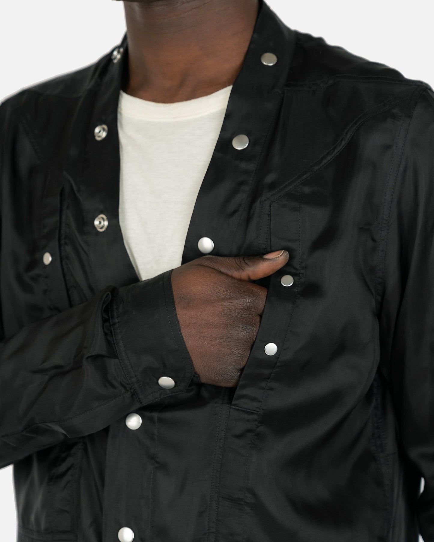 Rick Owens Men's Shirts Fogpocket Larry Shirt in Black