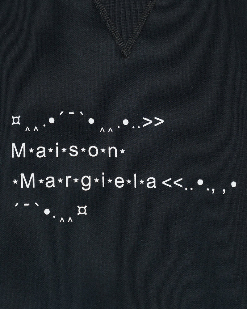 Maison Margiela Men's Sweatshirts Font Generator Sweatshirt in Black